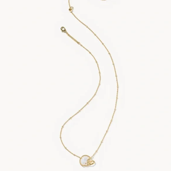 Kendra Scott Football Helmet Gold Short Pendant Necklace - Picture 3 of 5